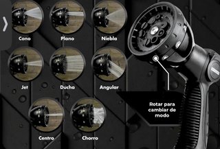 Manguera Jardín Extensible Negra 10 m