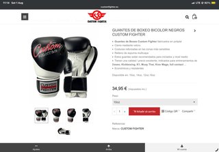 Guantes de boxeo Custom Fighter 10oz