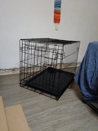 Jaula para perros y gatos negra