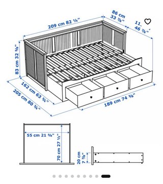 Cama Diván Ikea Hemnes Madera
