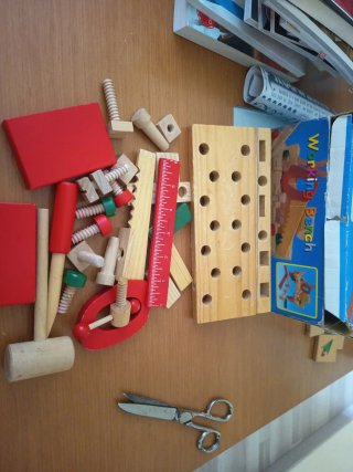Banco de trabajo de madera para niños