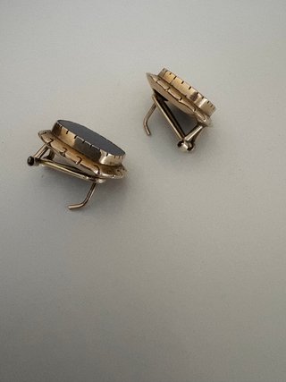 Pendientes Vintage Oro 12K Lapislázuli