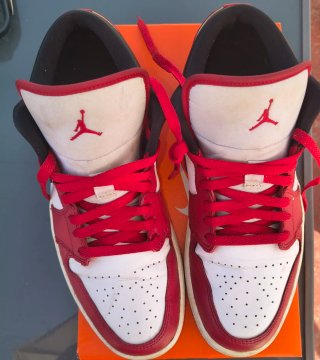 Zapatillas Nike Air Jordan 1 Low Rojas y Blancas