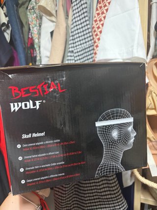 Casco Bestial Wolf Skull Rosa