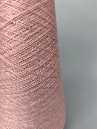 Lote dos conos de perlé rosa viejo