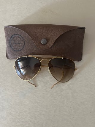 Gafas de Sol Ray-Ban Aviator Doradas Marrones