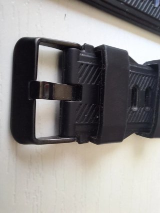 Correa de silicona negra para reloj 22mm