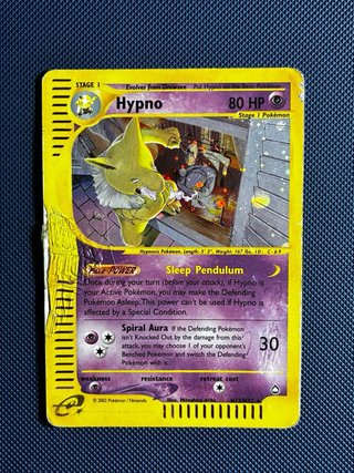 Carte Pokémon Aquapolis con Hypno Holo Damaged
