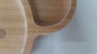 Plato bebé bambú diseño ratón