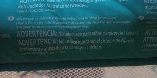 Barrera de seguridad para cama infantil