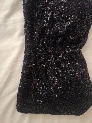 Top lentejuelas negro tirantes finos