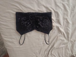 Top lentejuelas negro tirantes finos