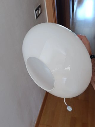 Lámpara Techo Vintage IKEA Sodak Cristal Blanco