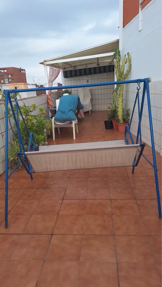 Columpio terraza/jardín metal y tela