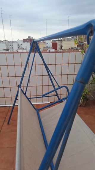 Columpio terraza/jardín metal y tela