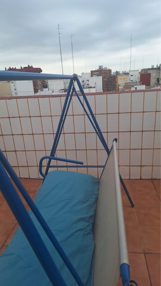Columpio terraza/jardín metal y tela