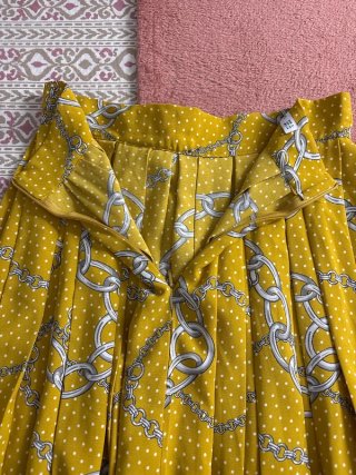Falda Mango Estampado Cadenas y Lunares