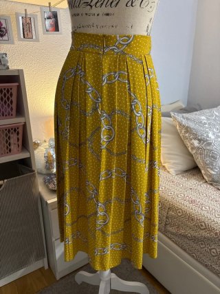 Falda Mango Estampado Cadenas y Lunares
