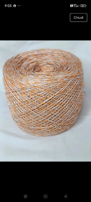 Filato cotone 90% Lurex 10% gr. 340 uncinetto 3