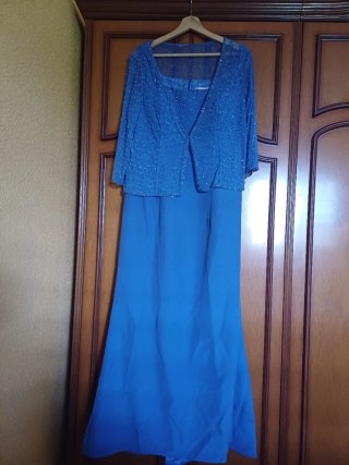 Traje de fiesta mujer azul