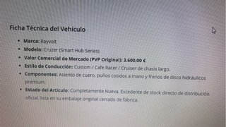 Bicicleta eléctrica Rayvolt Cruzer