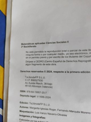 MATEMÁTICAS APLICADAS CIENCIAS SOCIALES II 2º B...