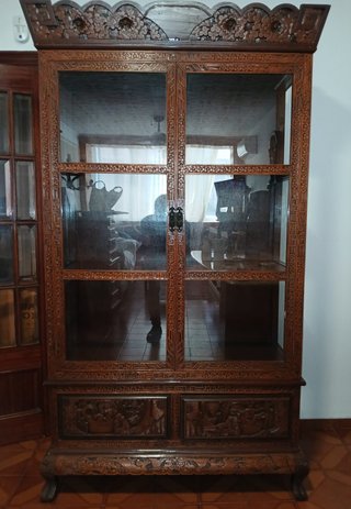 Vitrina Antigua Madera y Cristal