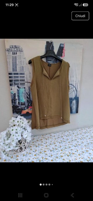Top donna verde oliva taglia unica