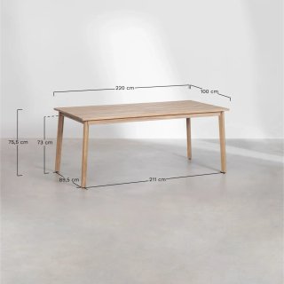 Sklum Mesa Comedor Kaela Madera 220x100 cm