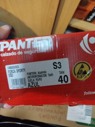 Zapatos de seguridad negros y azules