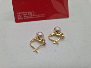 PENDIENTES DE ORO 18K CON PIEDRAS (180709)