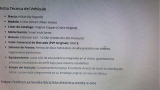 Bicicleta eléctrica eXXite X-One