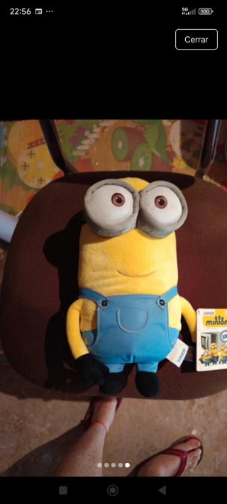 Peluche Minion con Gafas y Mono Azul