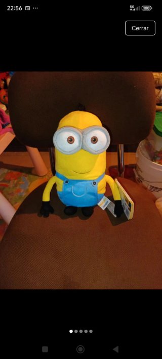 Peluche Minion con Gafas y Mono Azul