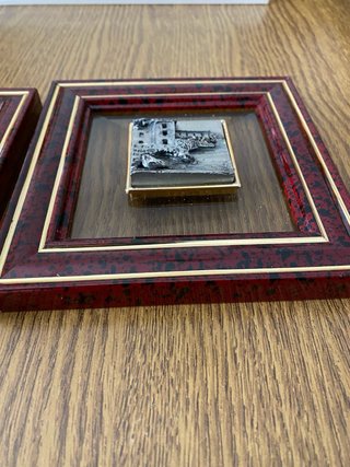 Coppia quadretti miniatura argento