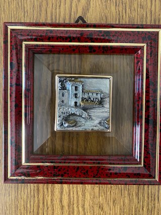 Coppia quadretti miniatura argento