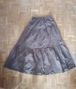 Falda hippie larga marrón