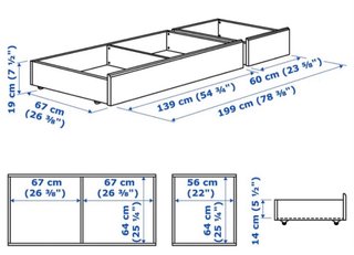 Cajones de cama IKEA SONGESAND blancos