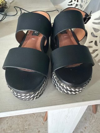 Sandalias cuña GUISEPPO Talla 38 Negras
