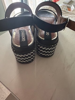 Sandalias cuña GUISEPPO Talla 38 Negras