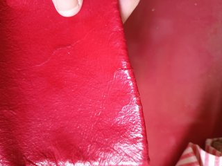Portafoglio finta pelle anni '60 rosso