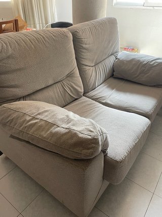 Juego de sofás de tela gris