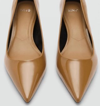 Zapatos de tacón Mango beige/marrón