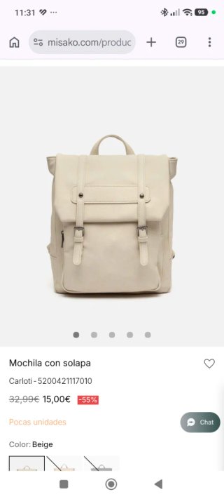 Mochila Misako Beige