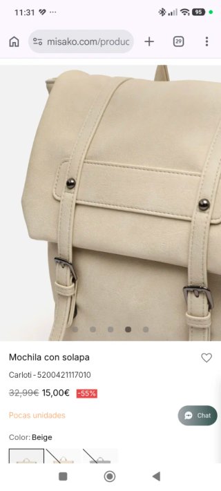 Mochila Misako Beige