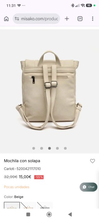 Mochila Misako Beige