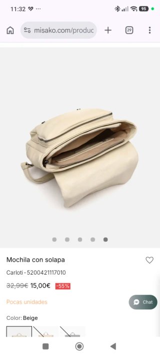 Mochila Misako Beige