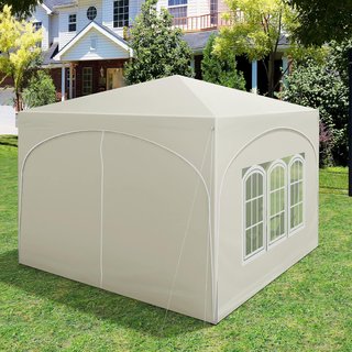 Tende pieghevoli 3x3 beige con lati nuovi