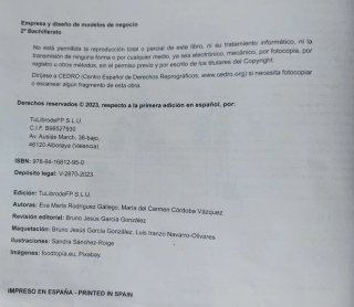 Libro Empresa y Diseño Modelos Negocio 2 bachiller