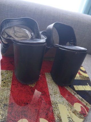 Sandalias piel tacón plataforma negras